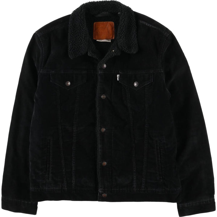 Levi's Trucker Jacket, Corduroy Boa Jacket, Men's Size L cotton black type Vintage Second Hand