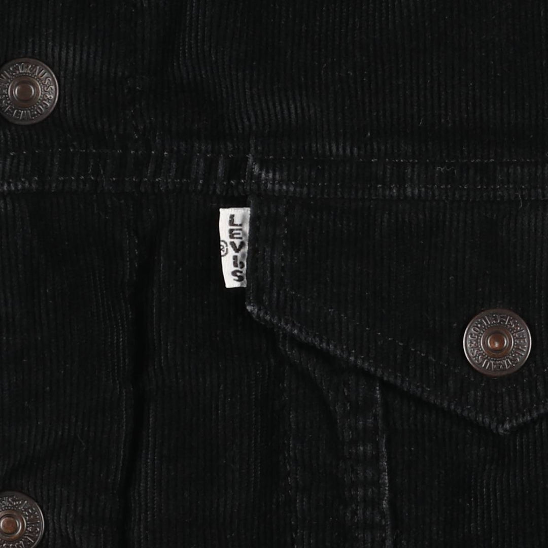 Levi's Trucker Jacket, Corduroy Boa Jacket, Men's Size L cotton black type Vintage Second Hand