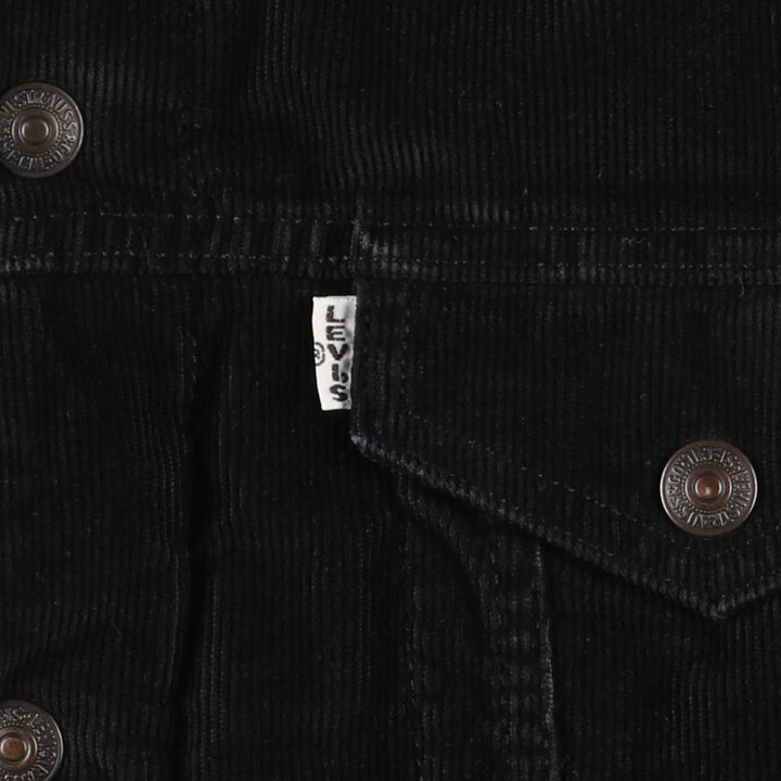 Levi's Trucker Jacket, Corduroy Boa Jacket, Men's Size L cotton black type Vintage Second Hand