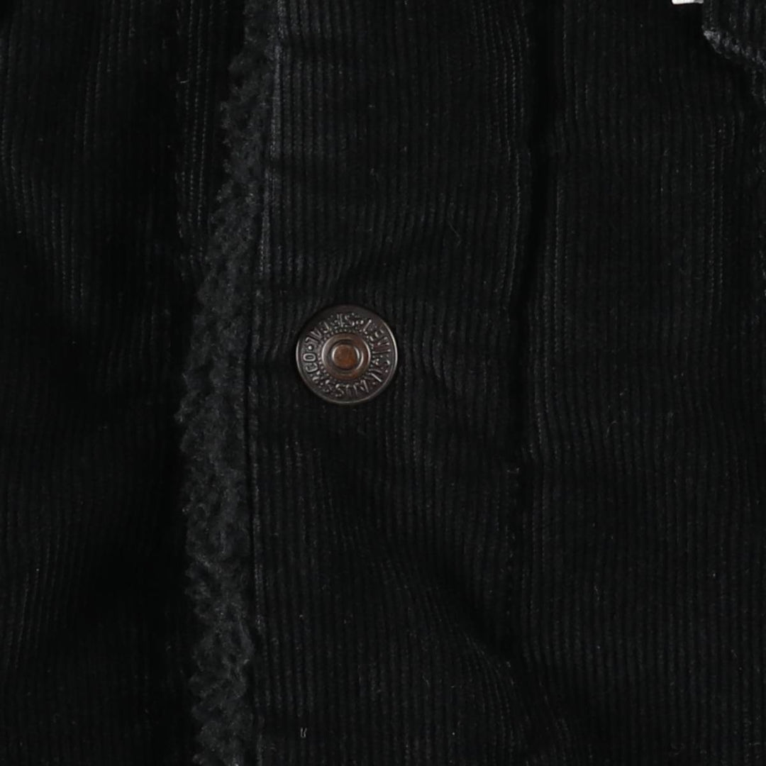 Levi's Trucker Jacket, Corduroy Boa Jacket, Men's Size L cotton black type Vintage Second Hand