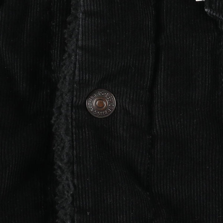 Levi's Trucker Jacket, Corduroy Boa Jacket, Men's Size L cotton black type Vintage Second Hand