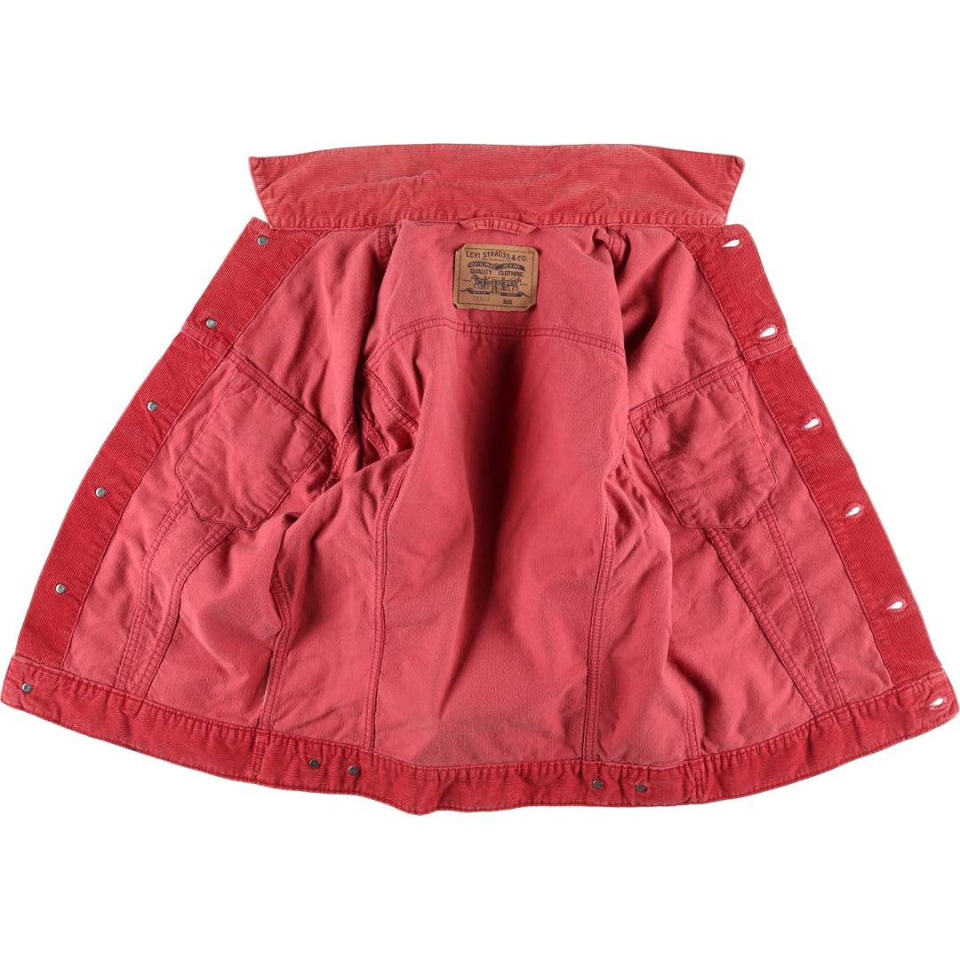 Levi's Trucker Jacket, Corduroy Jacket, Men's Size L unclear red type Vintage Second Hand
