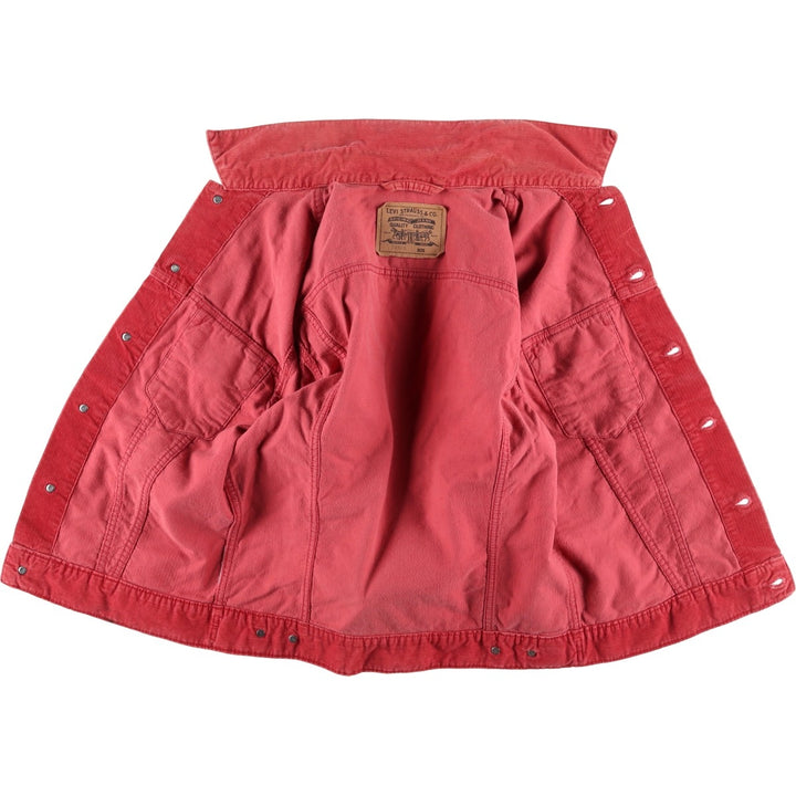 Levi's Trucker Jacket, Corduroy Jacket, Men's Size L unclear red type Vintage Second Hand