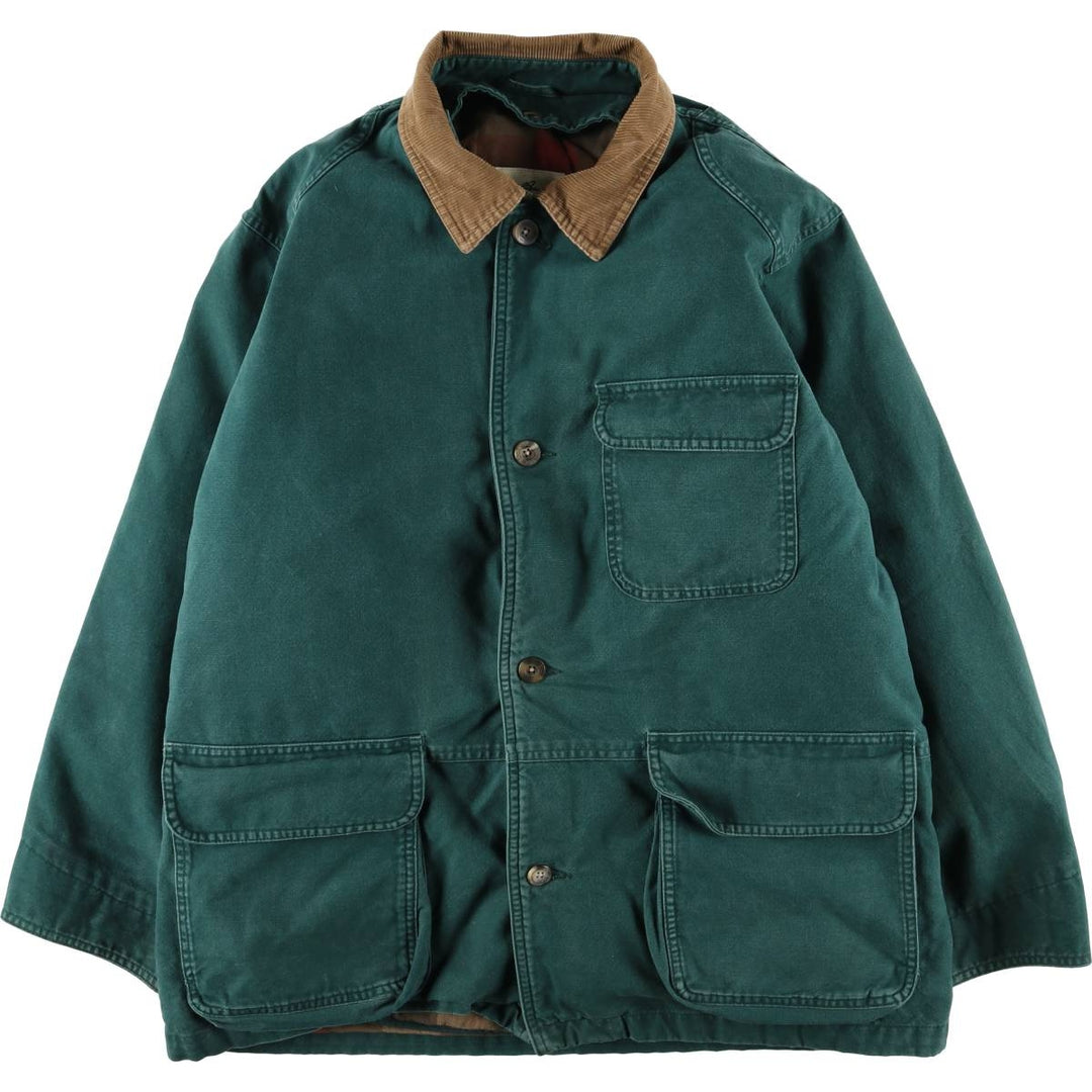 1990'S Eddie Bauer Hunting Jacket, Men's Size S (approx.) cotton green type Vintage Second Hand