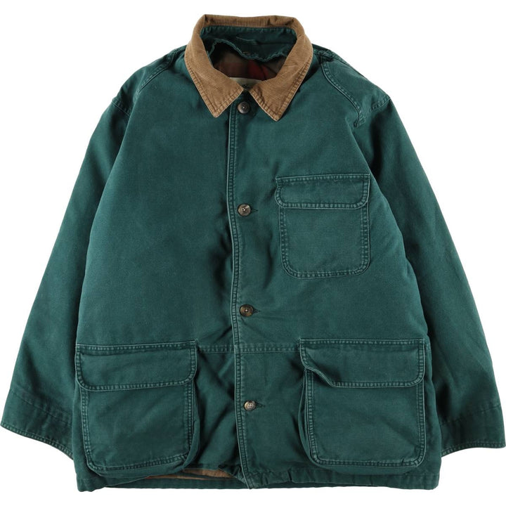 1990'S Eddie Bauer Hunting Jacket, Men's Size S (approx.) cotton green type Vintage Second Hand
