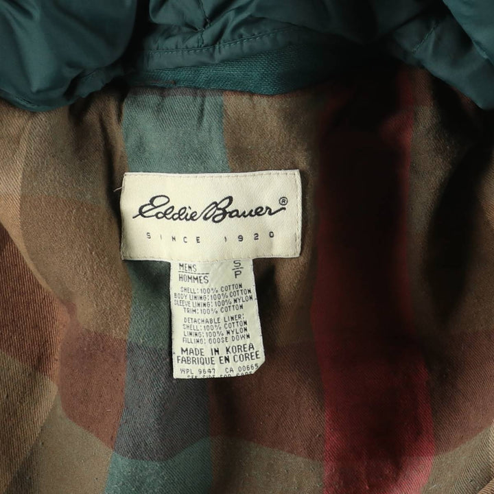1990'S Eddie Bauer Hunting Jacket, Men's Size S (approx.) cotton green type Vintage Second Hand