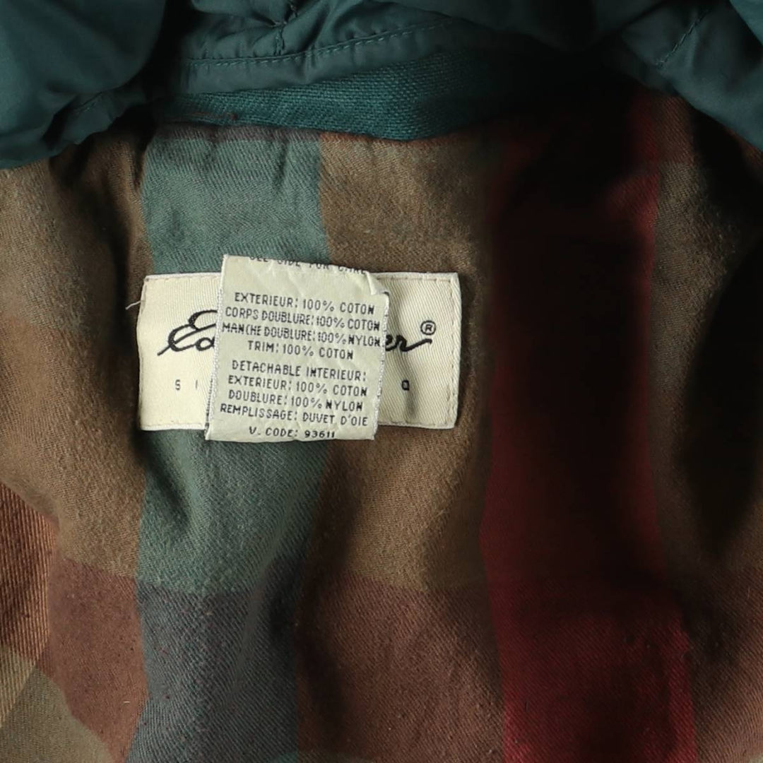 1990'S Eddie Bauer Hunting Jacket, Men's Size S (approx.) cotton green type Vintage Second Hand