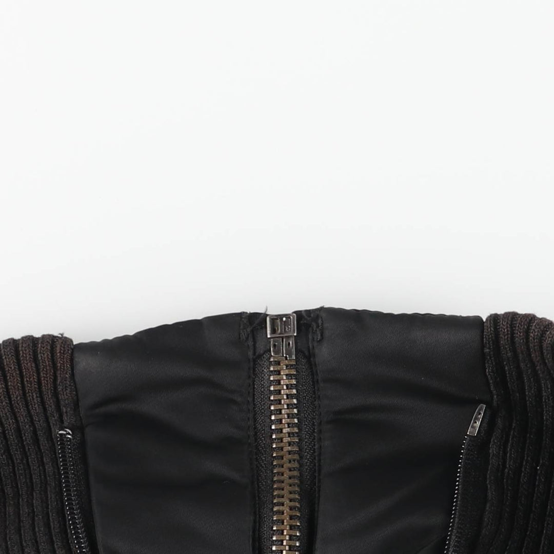 Civilian Alpha MA-1 style padded military flight jacket, men's size L Nylon black type Vintage Second Hand