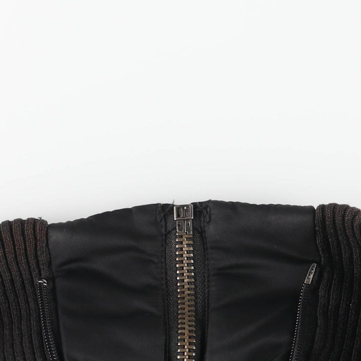 Civilian Alpha MA-1 style padded military flight jacket, men's size L Nylon black type Vintage Second Hand