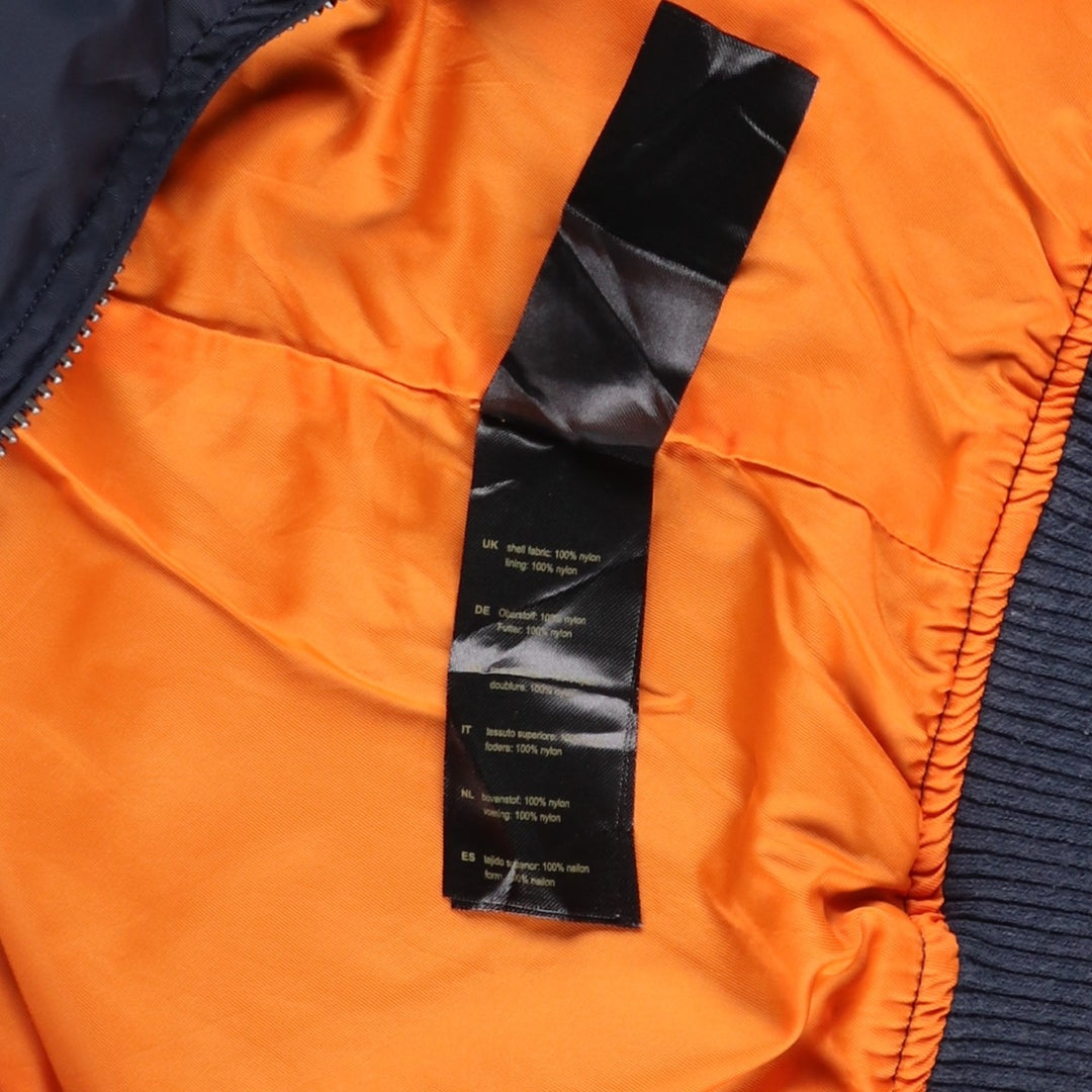 Civilian Alpha MA-1 Military Flight Jacket, Men's Size L Nylon black type Vintage Second Hand