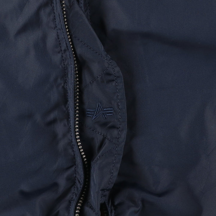 Civilian Alpha MA-1 Military Flight Jacket, Men's Size L Nylon black type Vintage Second Hand