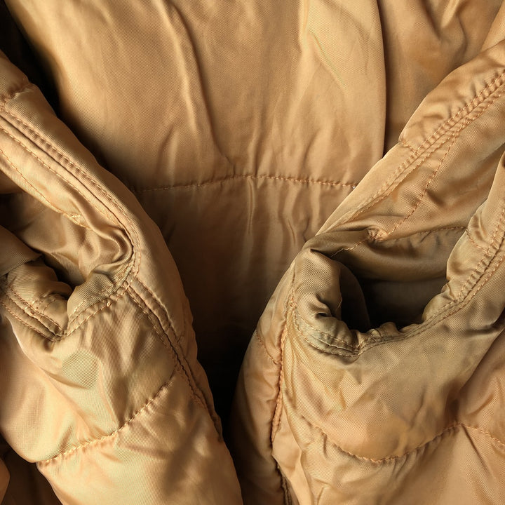 Civilian Alpha MA-1 style padded military flight jacket, men's size L Nylon black type Vintage Second Hand