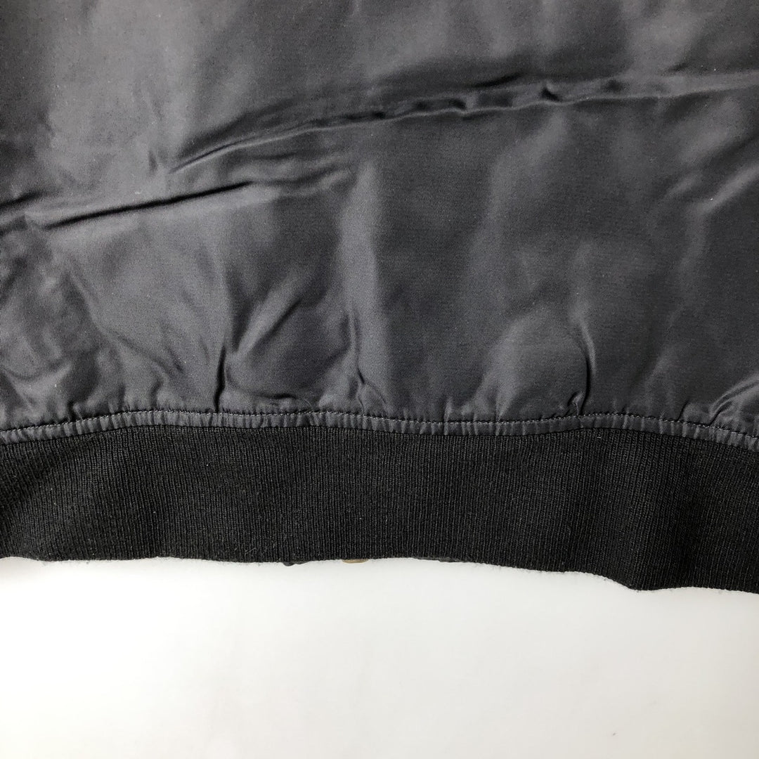 Harley-Davidson MA-1 type padded military flight jacket with back logo, made in USA, men's size M equivalent. Nylon black type Vintage Second Hand