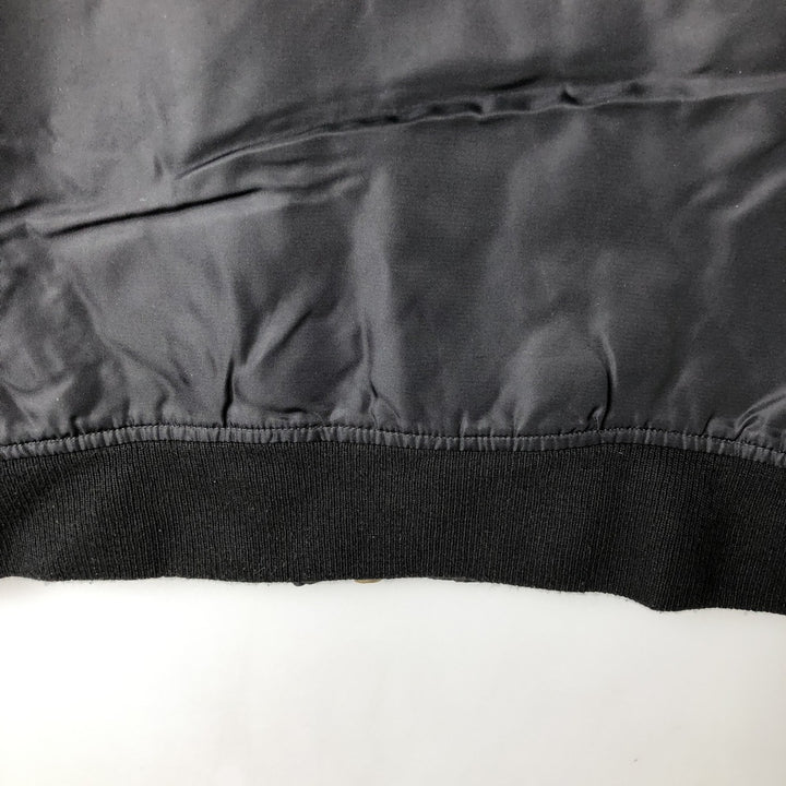 Harley-Davidson MA-1 type padded military flight jacket with back logo, made in USA, men's size M equivalent. Nylon black type Vintage Second Hand