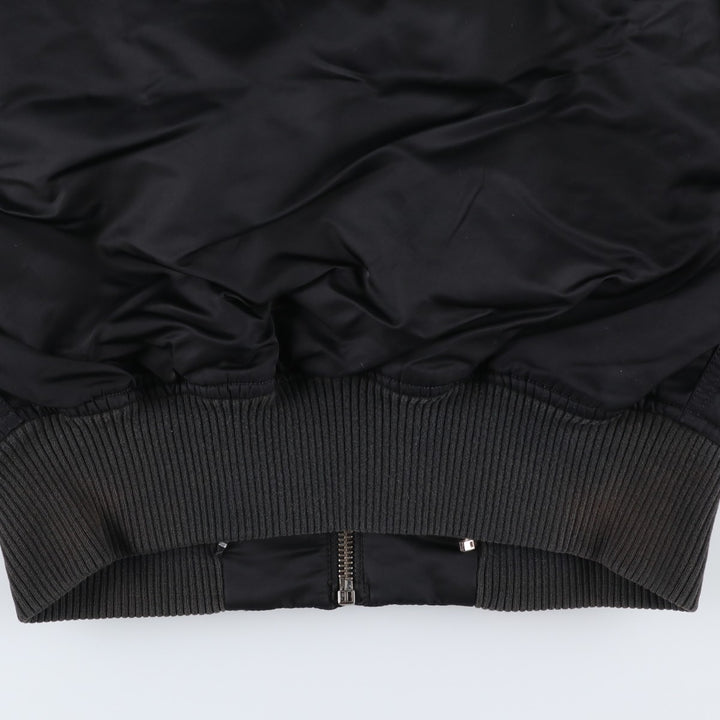 Civilian Alpha MA-1 style padded military flight jacket, men's size small Nylon black type Vintage Second Hand
