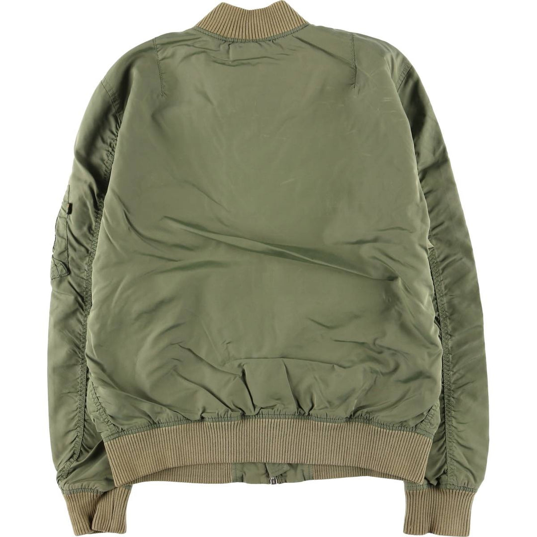 Civilian Alpha ALPHA MA-1 type military flight jacket, men's XL equivalent Nylon Khaki type Vintage Second Hand