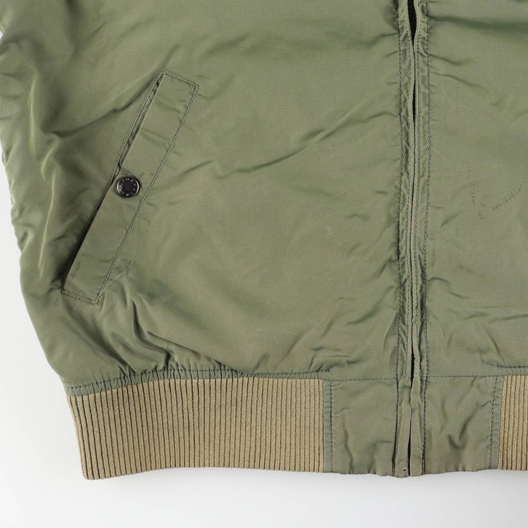 Civilian Alpha ALPHA MA-1 type military flight jacket, men's XL equivalent Nylon Khaki type Vintage Second Hand