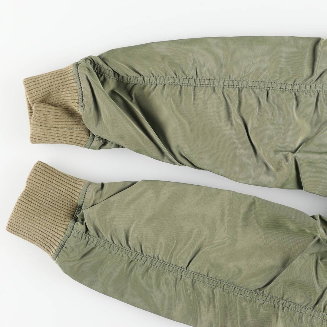 Civilian Alpha ALPHA MA-1 type military flight jacket, men's XL equivalent Nylon Khaki type Vintage Second Hand