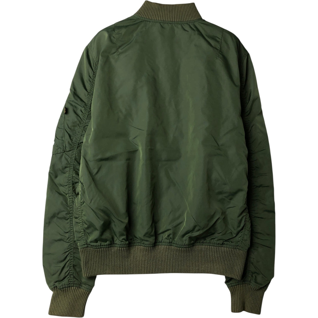 Civilian Alpha MA-1 Type Military Flight Jacket Men's M Size Nylon Khaki type Vintage Second Hand