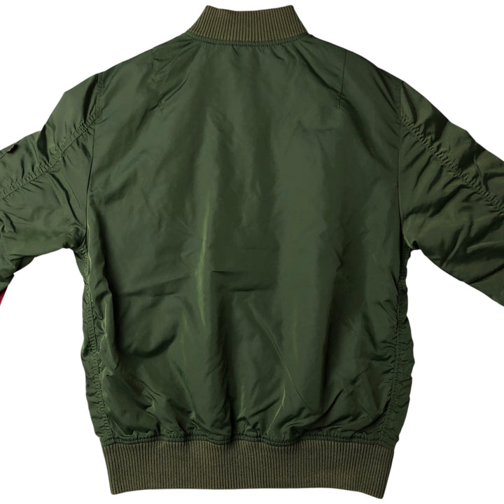 Civilian Alpha MA-1 Type Military Flight Jacket Men's M Size Nylon Khaki type Vintage Second Hand