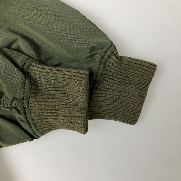 Civilian Alpha MA-1 Type Military Flight Jacket Men's M Size Nylon Khaki type Vintage Second Hand