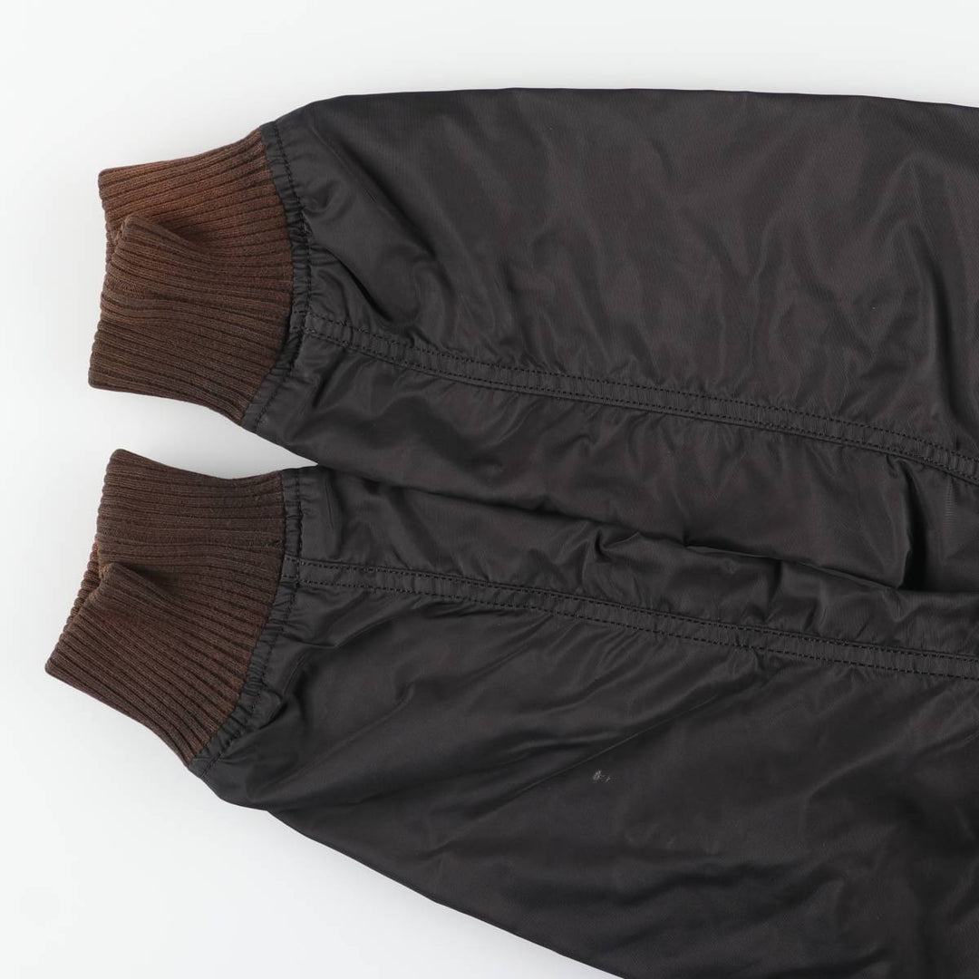 Civilian Alpha ALPHA MA-1 type military flight jacket, men's XL equivalent Nylon black type Vintage Second Hand