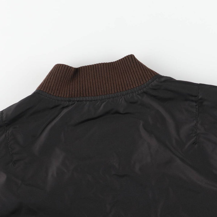 Civilian Alpha ALPHA MA-1 type military flight jacket, men's XL equivalent Nylon black type Vintage Second Hand