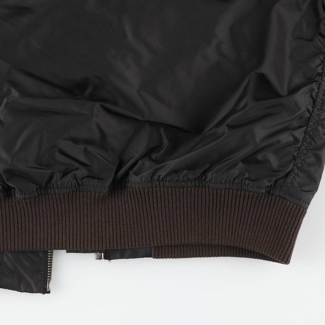 Civilian Alpha ALPHA MA-1 type military flight jacket, men's XL equivalent Nylon black type Vintage Second Hand