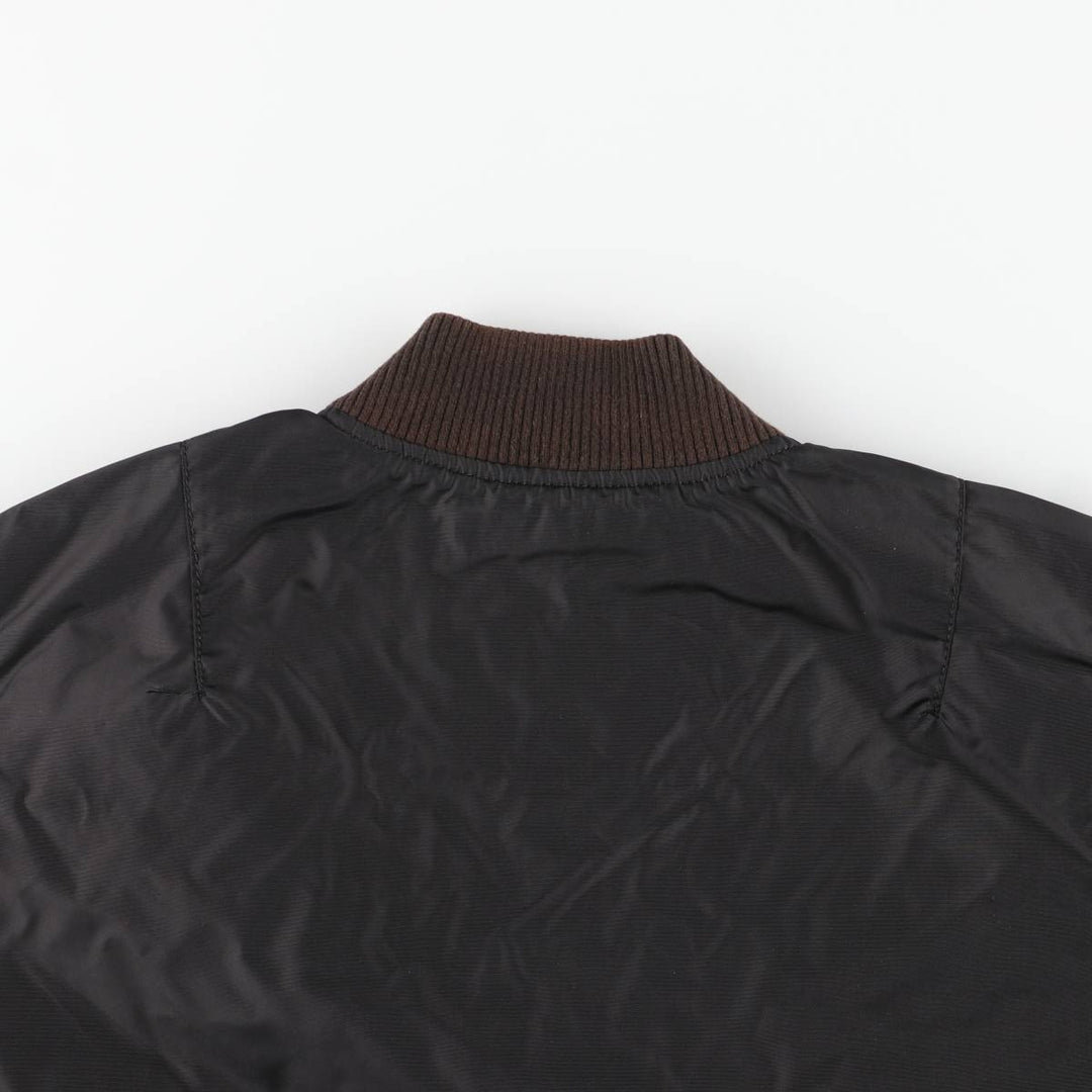 Civilian Alpha MA-1 Type Military Flight Jacket Men's M Size Nylon black type Vintage Second Hand