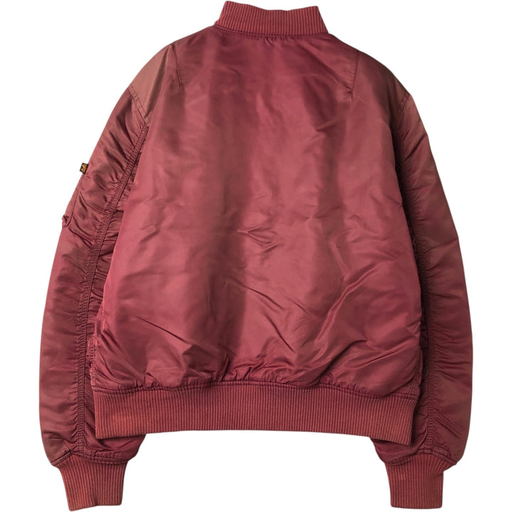 Civilian Alpha MA-1 type padded military flight jacket, men's XL size Nylon red type Vintage Second Hand
