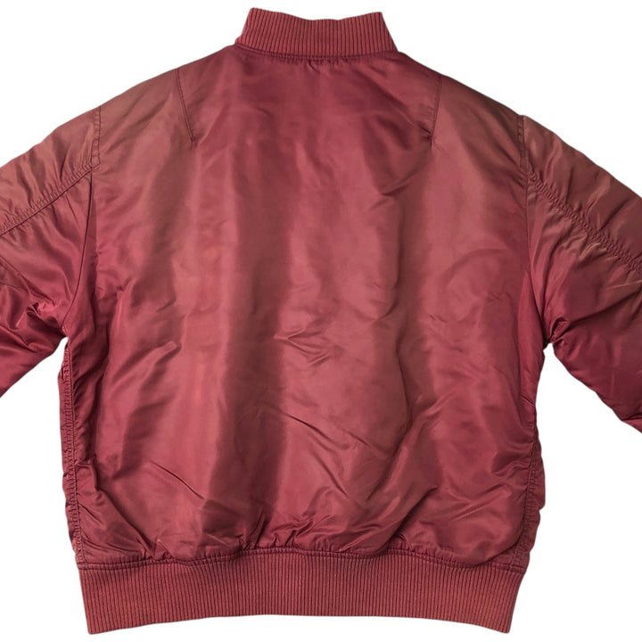 Civilian Alpha MA-1 type padded military flight jacket, men's XL size Nylon red type Vintage Second Hand