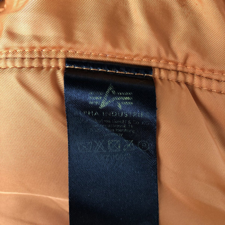 Civilian Alpha MA-1 type padded military flight jacket, men's XL size Nylon red type Vintage Second Hand
