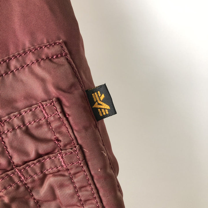 Civilian Alpha MA-1 type padded military flight jacket, men's XL size Nylon red type Vintage Second Hand