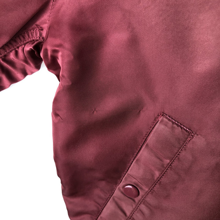 Civilian Alpha MA-1 type padded military flight jacket, men's XL size Nylon red type Vintage Second Hand