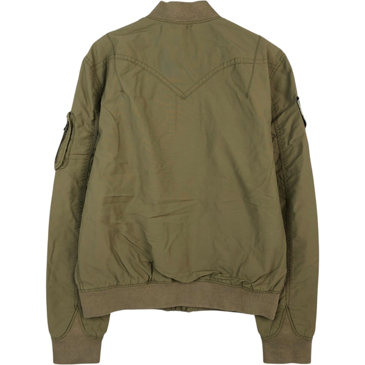 Civilian-made Levi's Euro Model Military Flight Jacket, Men's Size L (approx.) cotton Khaki type Vintage Second Hand