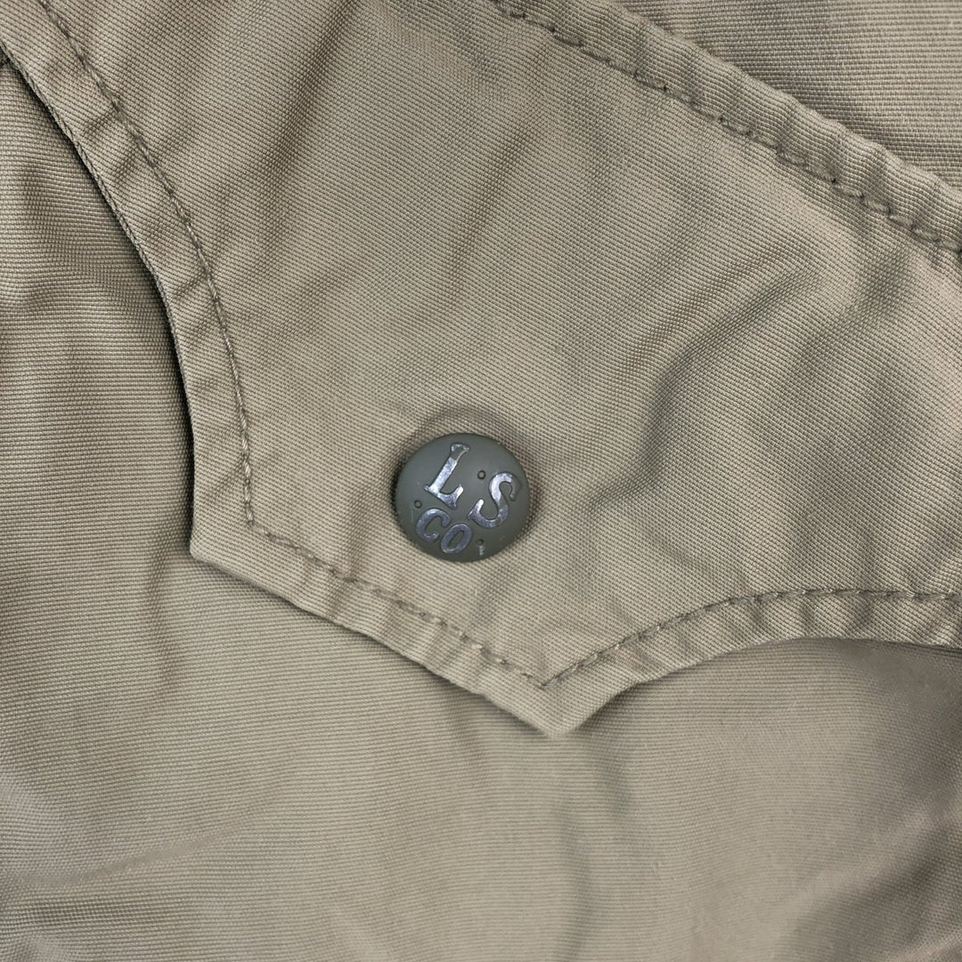 Civilian-made Levi's Euro Model Military Flight Jacket, Men's Size L (approx.) cotton Khaki type Vintage Second Hand