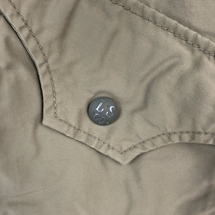 Civilian-made Levi's Euro Model Military Flight Jacket, Men's Size L (approx.) cotton Khaki type Vintage Second Hand