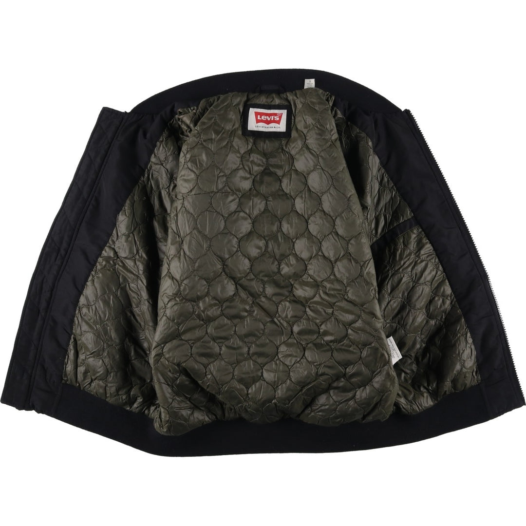 Levi's MA-1 type padded military flight jacket, men's size S equivalent. polyester black type Vintage Second Hand