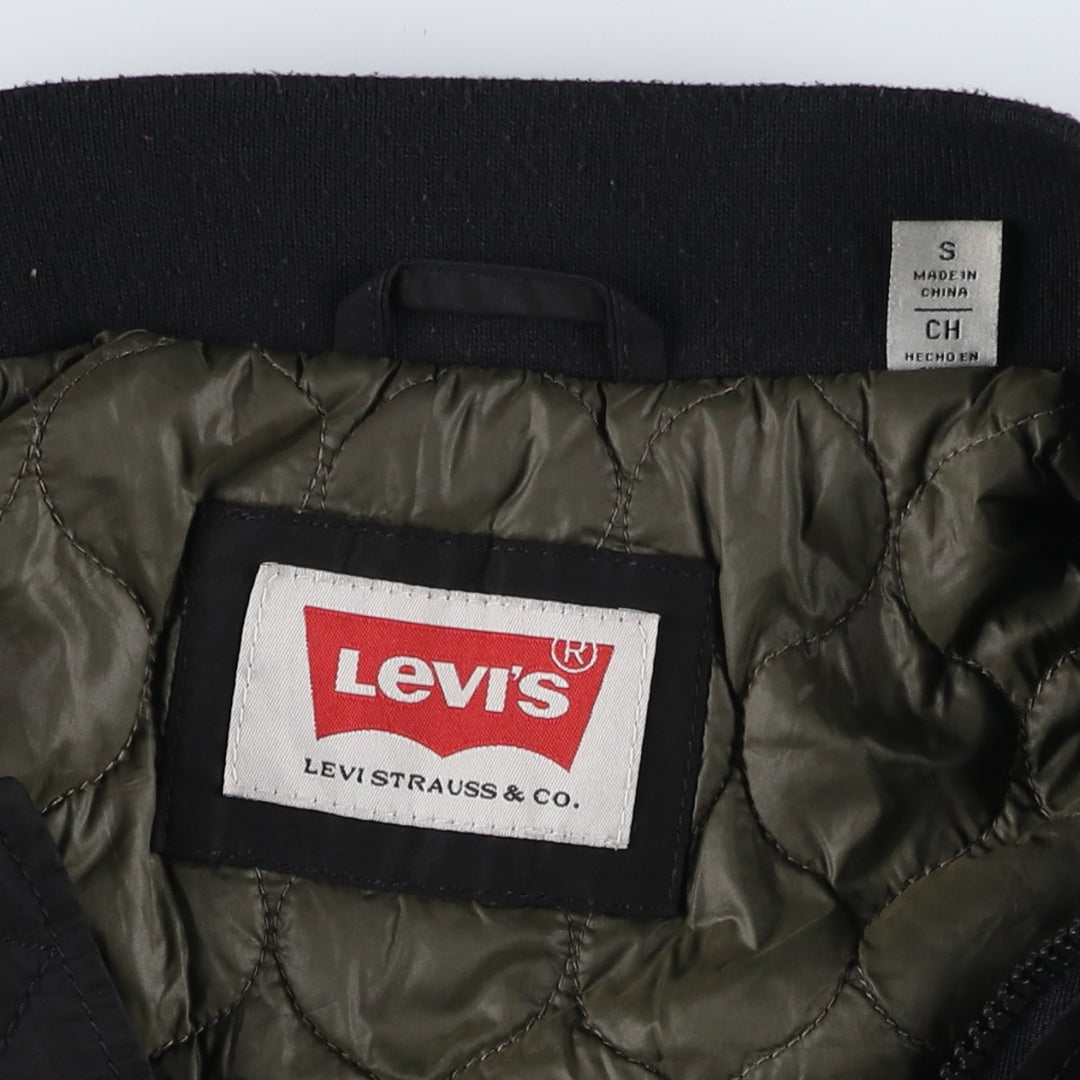 Levi's MA-1 type padded military flight jacket, men's size S equivalent. polyester black type Vintage Second Hand