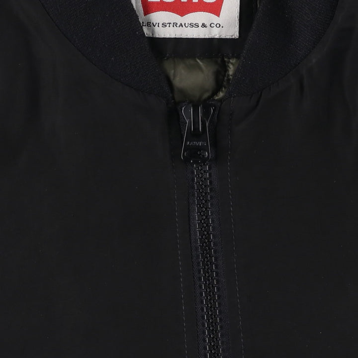 Levi's MA-1 type padded military flight jacket, men's size S equivalent. polyester black type Vintage Second Hand