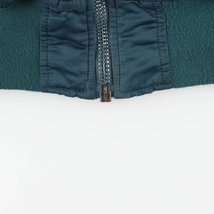 Civilian-made Alpha Industries MA-1 type padded military flight jacket, MEDIUM (equivalent to men's M). Nylon green type Vintage Second Hand