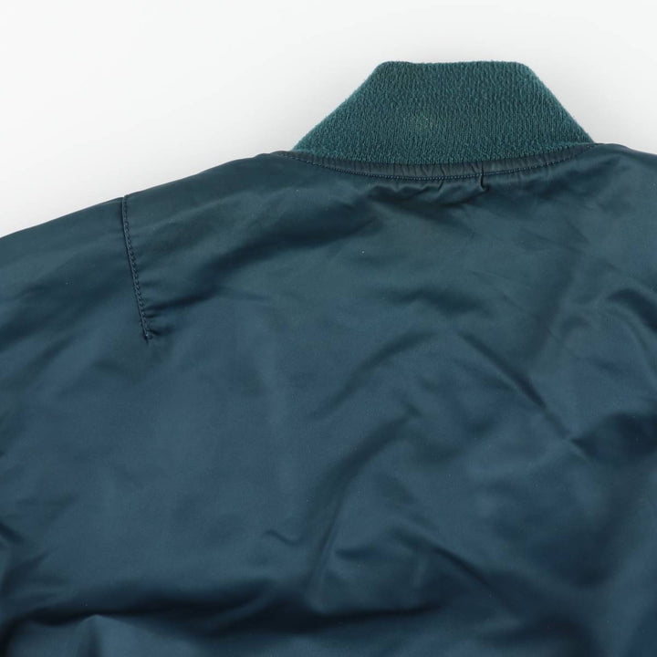 Civilian-made Alpha Industries MA-1 type padded military flight jacket, MEDIUM (equivalent to men's M). Nylon green type Vintage Second Hand