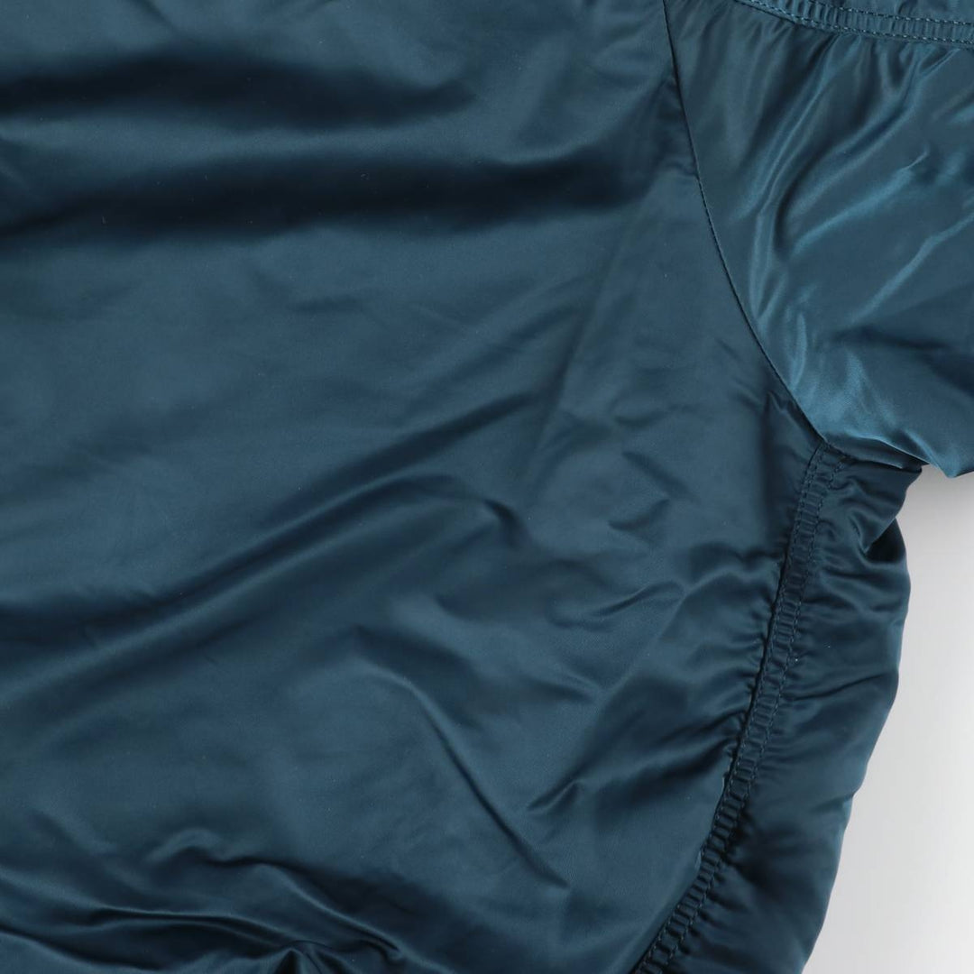 Civilian-made Alpha Industries MA-1 type padded military flight jacket, MEDIUM (equivalent to men's M). Nylon green type Vintage Second Hand