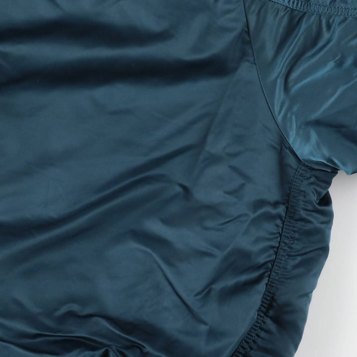 Civilian-made Alpha Industries MA-1 type padded military flight jacket, MEDIUM (equivalent to men's M). Nylon green type Vintage Second Hand