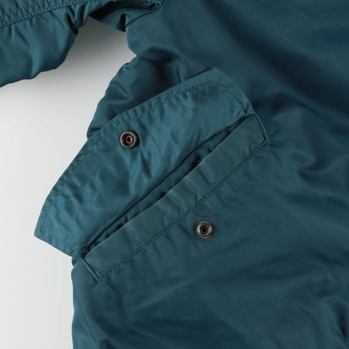 Civilian Alpha MA-1 style padded military flight jacket, men's size M Nylon green type Vintage Second Hand