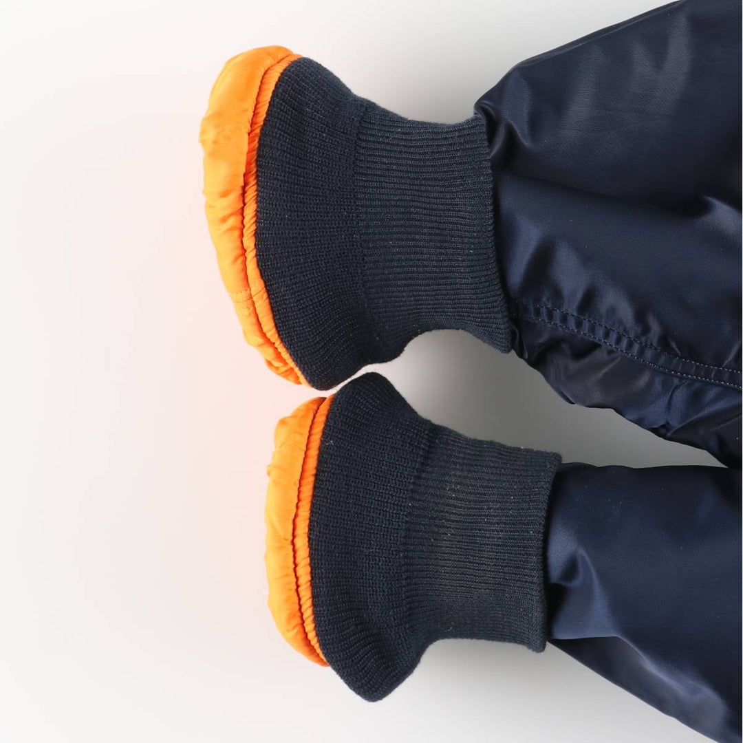 Civilian Alpha MA-1 style padded military flight jacket, medium, men's size M Nylon navy blue type Vintage Second Hand