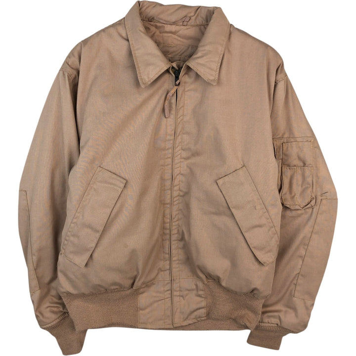 1990'S US Military Issue CVC Nomex Tanker Jacket, Made in USA, Men's Size M (Equivalent), Vintage Aramid Khaki type beige Vintage Second Hand