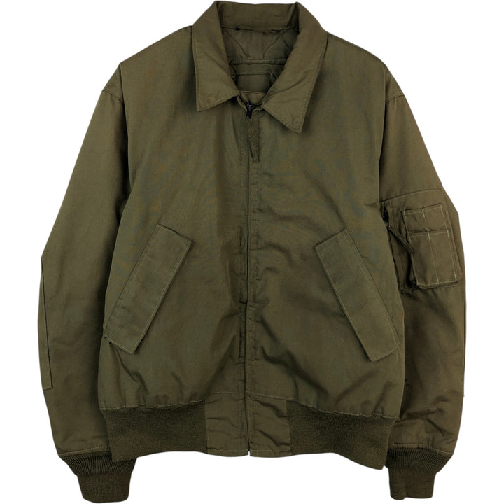 1980'S US Military Issue CVC Nomex Tanker Jacket, Made in USA, Men's Size M (Equivalent), Vintage Aramid Khaki type Vintage Second Hand