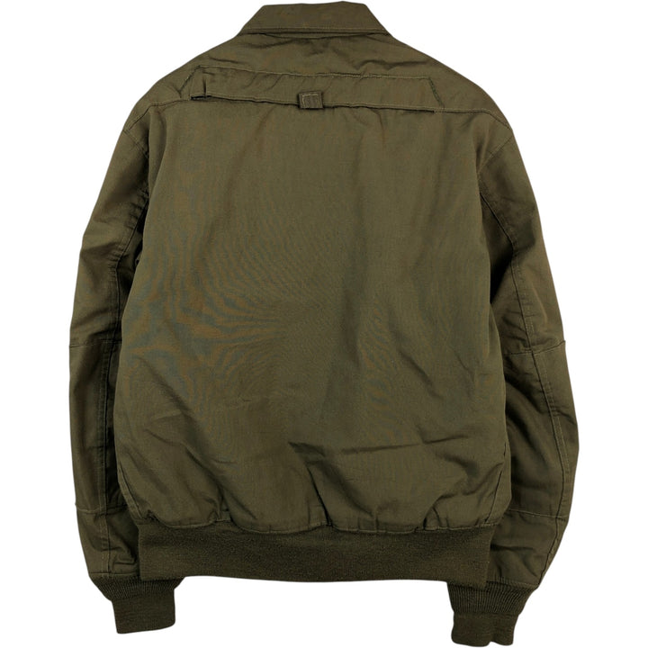 1980'S US Military Issue CVC Nomex Tanker Jacket, Made in USA, Men's Size M (Equivalent), Vintage Aramid Khaki type Vintage Second Hand