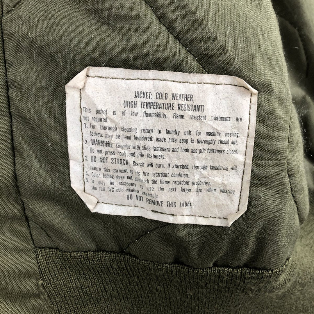 1980'S US Military Issue CVC Nomex Tanker Jacket, Made in USA, Men's Size M (Equivalent), Vintage Aramid Khaki type Vintage Second Hand